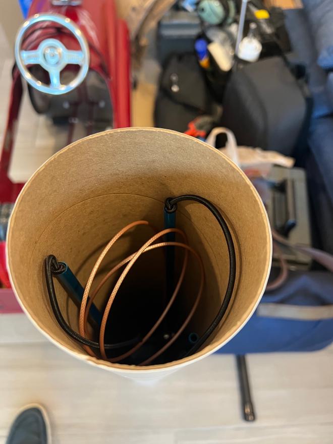 shipping tube with antenna packed inside