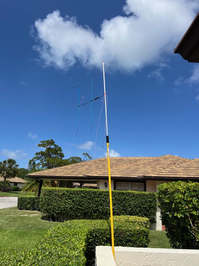 antenna lashed to painters pole
